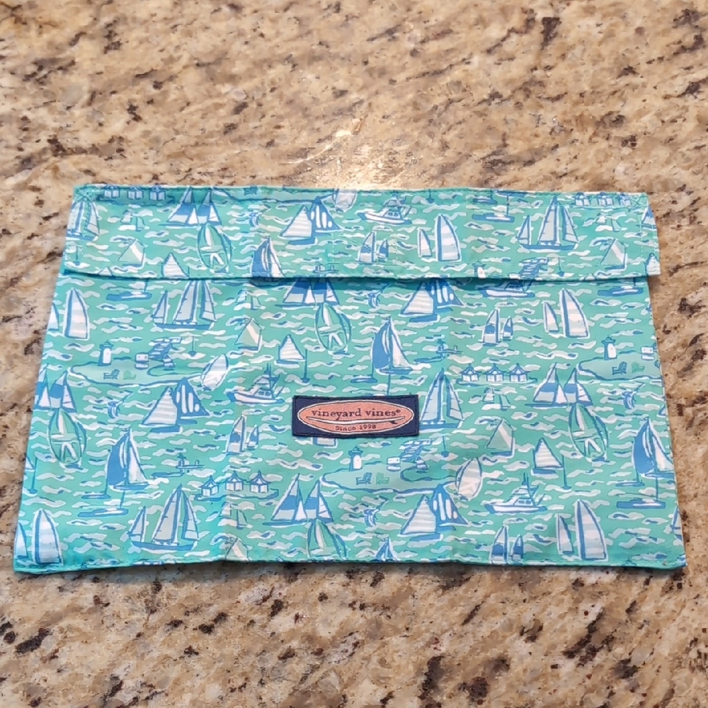 Vineyard Vines Sailboat Print Swimsuit Pouch